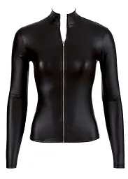 Топ Cottelli Party Long Sleeve Zip, L (чорний) - мініатюра 5