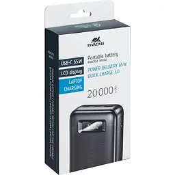 Павербанк Rivacase Black 20 000 mAh / 65 Вт (VA1082) - мініатюра 11