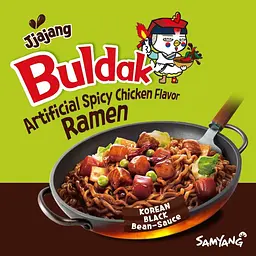 Локшина швидкого приготування Samyang Buldak Ramen Jjajang Hot Chicken Flavor 140 г - мініатюра 3