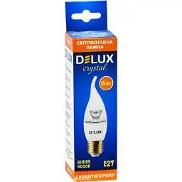 Лампочка Delux BL37B 6 Вт tail 4000K 220В E27 crystal 3 шт (90016739) - мініатюра 2