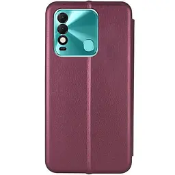 Шкіряний чохол книжка Classy для TECNO Spark 8 Бордовий, Слот для візитки - мініатюра 2