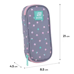 Пенал Kite Kawaii Stars сірий (K25-662-1) - мініатюра 3