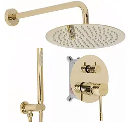 Душова система прихованого монтажу Rea Lungo Diamond + Box gold REA-P6964