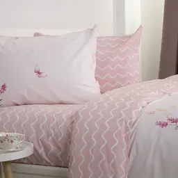Комплект постільної білизни ТЕП Happy Sleep Flower Wave полуторний світло-рожевий - мініатюра 4