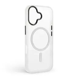 Чехол Apple iPhone 16, Unit MagSafe, белый, прозрачный, магсейф, противоударный, магнитный, панель-накладка с поддержкой MagSafe, с поддержкой беспроводной зарядки, TPU+PC, защита всего корпуса, ударопрочный, ArmorStandart (ARM78705) - мініатюра 2