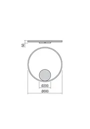 Бра Redo ORBIT AP/PL LED 42W 3000K D600 SAND WHITE (4.1.2) 01-1702 - мініатюра 2