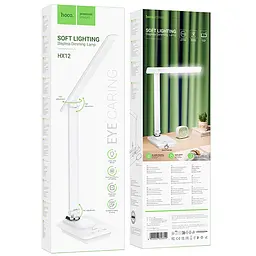 Настільна LED лампа Hoco HX12 Eye protection foldable table lamp White - мініатюра 6
