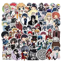 Стікерпак Темний дворецький Набір наклейок GeekLand Black Butler 50 штук - мініатюра 2