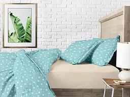 Комплект постільної білизни Cosas сімейний MINT STARFALL 2 x 160 x 220 см (StarfallMint_Beige_160x2) - мініатюра 2