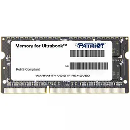 Пам'ять Patriot 8 GB SO-DIMM DDR3L 1600 MHz (PSD38G1600L2S)
