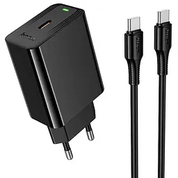 СЗУ Hoco CS93A Leader single port PD20W charger set(Cto C)(EU) Black