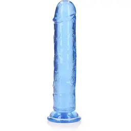 Фалоімітатор RealRock Crystal Clear 8'' 22 см (блакитний)