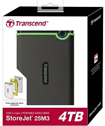 Зовнішній жорсткий диск Transcend StoreJet 25M3S 4 TB Iron Gray (TS4TSJ25M3S) [68585] - мініатюра 3