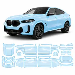 Антигравійна захисна бронеплівка за лекалами для BMW X6 G06 facelift 2023- повний кузов