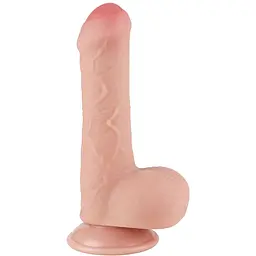 Фалоімітатор LoveToy Sliding-Skin Dual Layer Dong 7" 18.3 см тілесний