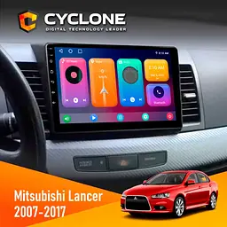 Штатна магнітола Mitsubishi Lancer X 2007-2017 Cyclone C10-001 2x32 CPL Cyclone (НФ-00004846)
