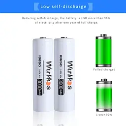 Акумулятор 18650 Wurkkos 3000 mAh літій-іонний Li-Ion для потужних ліхтариків 3,6V Випуклий плюс (19298) - мініатюра 4