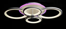 Люстра стельова LED Splendid Ray LK237/2+2, 160W, білий, з пультом, сучасний стиль - мініатюра 4
