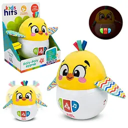 Інтерактивна неваляшка Kids hits Roly-Poly жовте курча зі звуком і світлом (KH64/002)