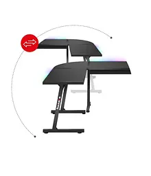Комп'ютерний стіл Huzaro Hero 6.0 RGB LED Black - мініатюра 5