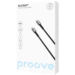 Кабель Proove Silicraft Type-C to Type-C 60W (1m) black - мініатюра 2
