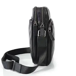 Сумка чоловіча шкіряна чорна Tiding Bag 168A - мініатюра 7