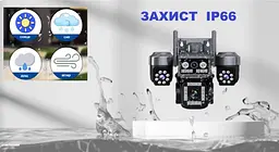Вулична WiFi IPкамера C011W   15Мп  чорна 3 незалежних об'єктиви поворотні - мініатюра 4