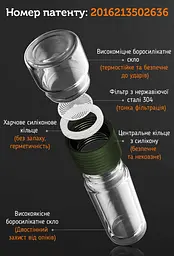 Портативний чайний інфузер Зелений, 238 мл - мініатюра 8