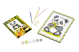 Картина по номерам Puz-22948 "Панда" деревянная, формат А4 PuzzleOk