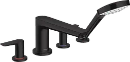 Змішувач Hansgrohe Talis E врізний на край ванни на 4 отвори Matt Black 71748670 Чорний матовий