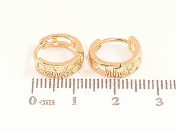 Сережки Xuping кільця позолота 18K "Декоративний візерунок" 288886 - мініатюра 2