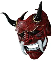 Маска Японська хання Демон Праджня Червона Japanese Hanya Demon Prajna red CH M JH DP 03 - мініатюра 2