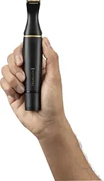 Тример Remington T-Series, для бороди, вусів, окантовки, брови, носа та вух, ААх1, вібраційний мотор, насадок-4, сталь, чорний - мініатюра 7