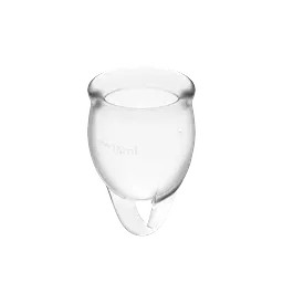 Satisfyer Feel Confident Menstrual Cup - Менструальні чаші, 15 та 20 мл (прозорі) - мініатюра 4