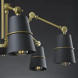 Люстра Brille павук стельова E27 60W GR (BL-392C/6) - мініатюра 11