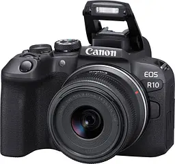 Бездзеркальний фотоапарат Canon EOS R10 Kit RF-S 18-45mm f4.5-6.3 IS STM (5331C047) [87257] - мініатюра 3
