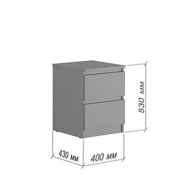 Приліжкова тумба MebelStar Нео 40x43x53 см Трюфель (MBS-1187) - мініатюра 2