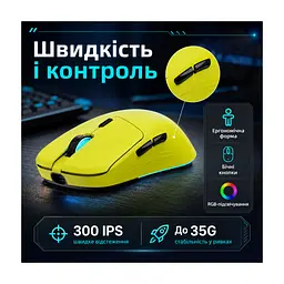 Мишка Thunderobot ML7 Tri-mode Yellow (6932066316051) - мініатюра 2
