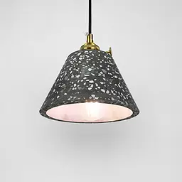 Підвіс Terrazzo Cono із сірим бетонним плафоном в стилі Ар-деко Line.F MJ 165/1 BK - мініатюра 6