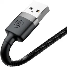 Кабель Baseus Cafule Cable USB to Lightning 2A 0.5m CALKLF-AG1 Black-Grey - мініатюра 2