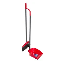 Набір для прибирання: щітка та совок з довгою ручкою Vileda Dustpan&Broom (4023103158313) - мініатюра 2