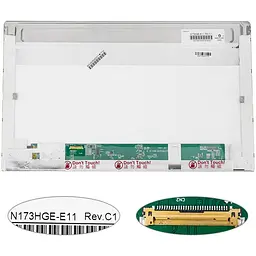 Матриця 17.3 N173HGE-E11 (1920*1080 30pin(eDP) LED NORMAL матова роз'єм ліворуч знизу) для ноутбука (renew)