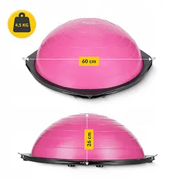 Балансувальна платформа 4FIZJO Bosu Ball 60 см Pink (P-5905973402453) - мініатюра 5