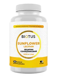 Лецитин соняшниковий, Lecithin Sunflower, 2200 мг, 120 капсул Biotus vit0001359