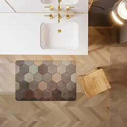 Килимок вологопоглинаючий Wall Sticker 38х58х3 мм Шестикутники (D) SW-00001571 - мініатюра 6