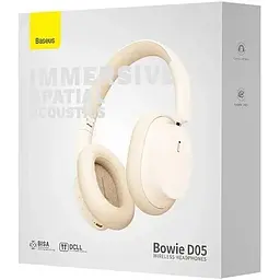 Бездротові навушники Baseus Bowie D05 Wireless Headphones NGTD020202 Creamy-White - мініатюра 6