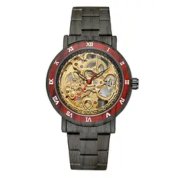 Чоловічий наручний годинник 8277 Black-Red-Gold Forsining acs0031398