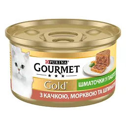 Уцінка. Вологий корм для котів Gourmet Паштет з качкою, морквою та шпинатом 85 г - мініатюра 2