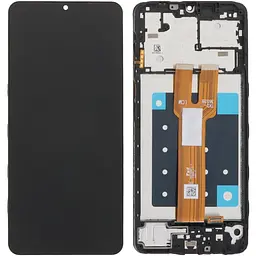 Дисплей Samsung A066 Galaxy A06 5G чорний, оригінал PRC, з рамкою