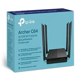 Роутер Archer C64, Black, Wi-Fi 802.11 ac, до 1167 Mb/s TP-Link teh0020533 - мініатюра 5